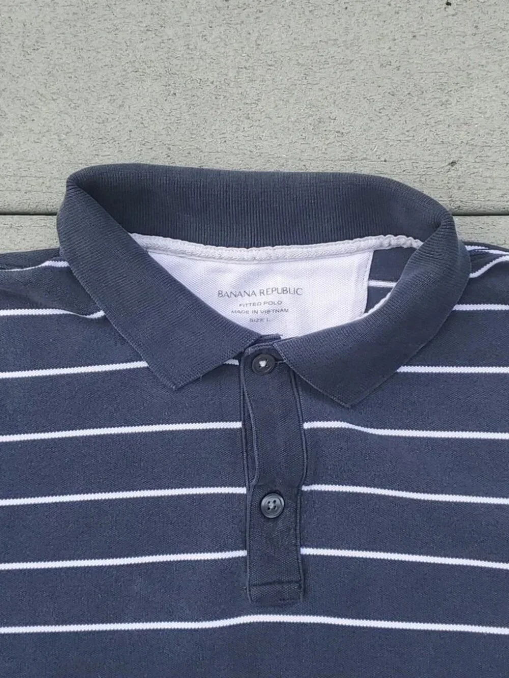 Banana Republic Striped Fitted Polo Shirt